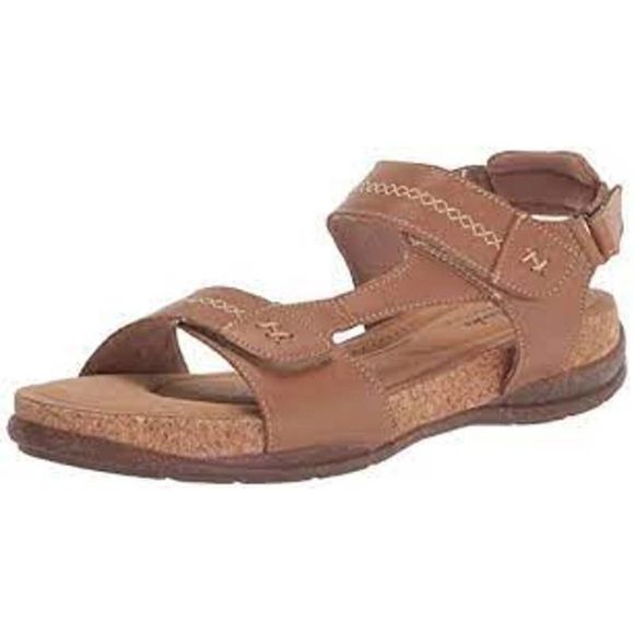 Clarks Roseville Mae women's Leather sling-back Sandals light Tan - Picture 4 of 5